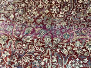 Antique Red Persian Silk Ghazan 10