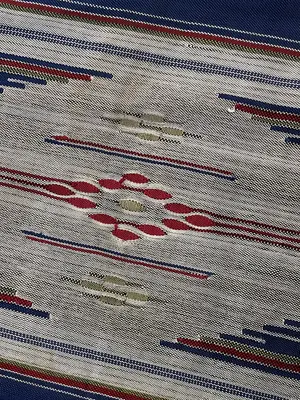 New Navy Uzbekistan Flatweave Runner