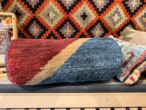 Vintage Multi Persian Gabbeh Bolster Pillow
