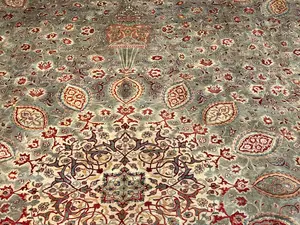 Antique Grey Persian Tabriz Oversize