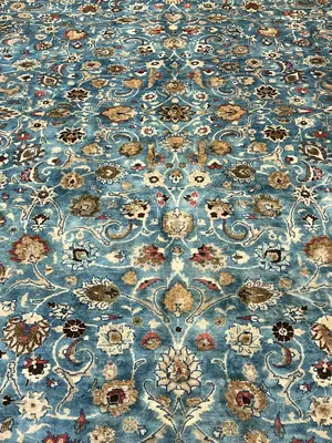 Vintage Blue Persian Mashad 9