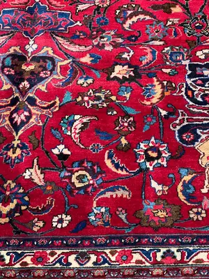 Vintage Red Persian Mashad 9
