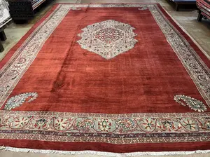 Antique Red Persian Mahal Oversize