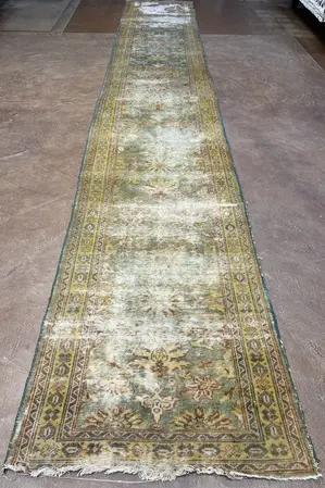 Antique Green Persian Mahal Runner