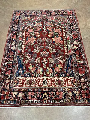 Antique Red Persian Saruk 5