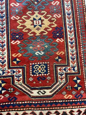 Antique Red Caucasian Kazak 3