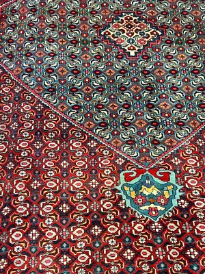 Vintage Red Persian Bijar 10