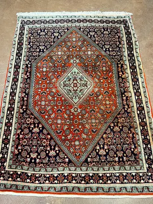 Vintage Red Persian Bijar 4