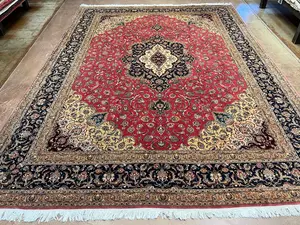 Vintage Red Persian Tabriz 10