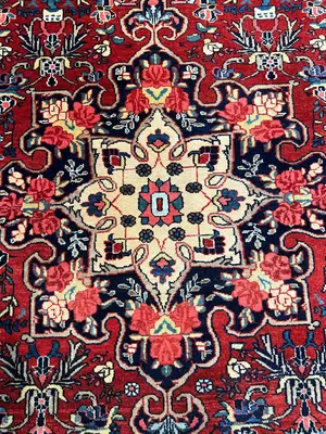 Antique Red Persian Bijar 5