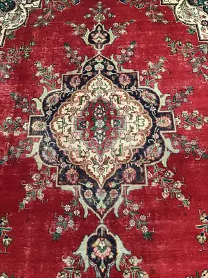 Antique Red Persian Tabriz 10