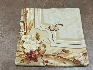 Vintage Ivory China Aubusson Pillow