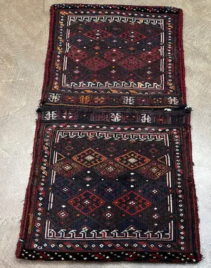 Vintage Red Persian Bakhtiari Saddle Bag Miscellaneous