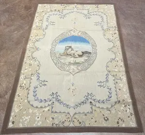 Vintage Beige China Sino Aubusson 4