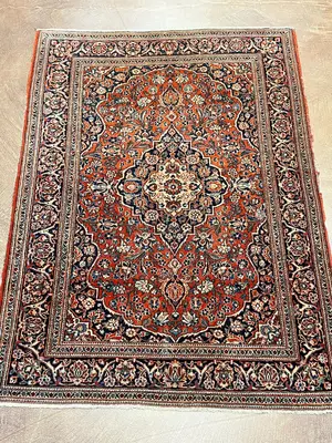 Antique Red Persian Kashan 3