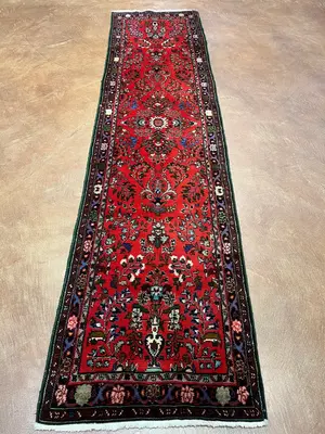 Vintage Red Persian Lilihan Runner