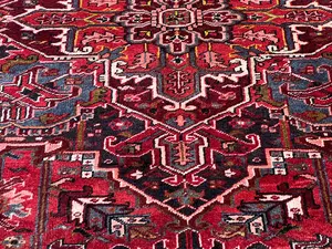 Vintage Red Persian Heriz 9