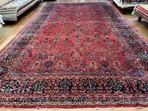 Antique Red Persian Saruk Oversize