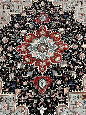 New Black Persian Tabriz Heriz 5
