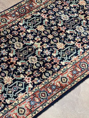 Vintage Navy India Indo Persian Runner