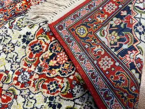 Vintage Ivory Persian Silk Tabriz 2