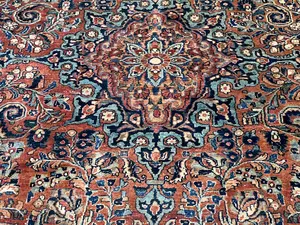 Antique Rust Persian Saruk 9