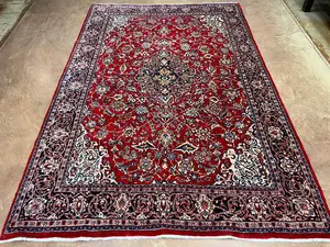 Vintage Red Persian Yazd 8