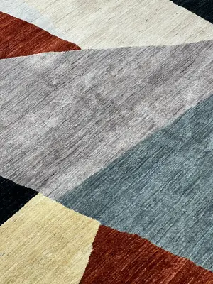 New Multi Afghanistan Custom Geometric Gabbeh 10