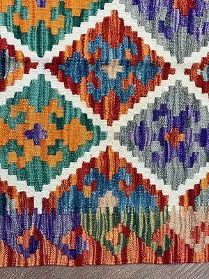 New Multi Afghanistan Kelim Runner