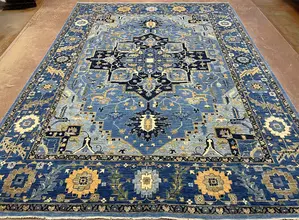 New Blue Afghanistan Modern Heriz 9