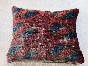 Antique Red Afghanistan Pillow