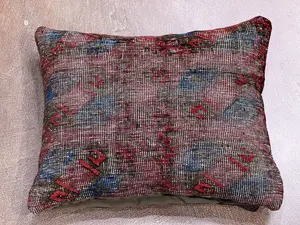 Antique Red Afghanistan Pillow