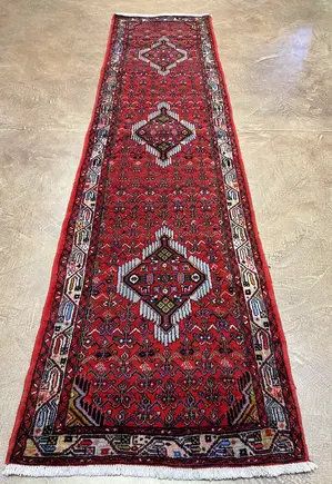 Vintage Red Persian Hamadan Runner