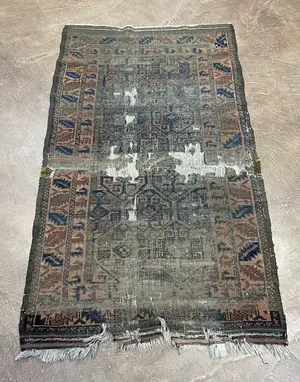 Antique Navy Persian Baluchi Remnant 3