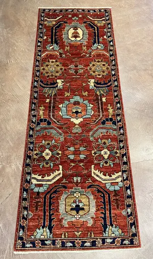 New Rust Afghanistan Modern Aryana Bijar Runner