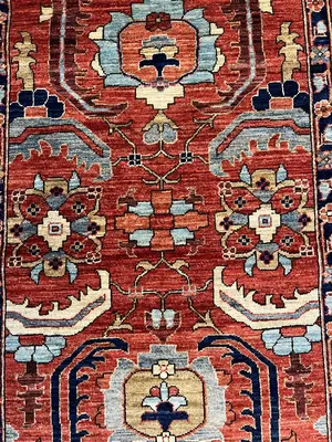 New Rust Afghanistan Modern Aryana Bijar Runner