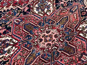 Vintage Rust Persian Heriz 8