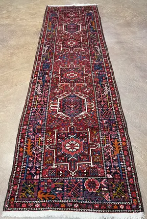 Vintage Red Persian Karajeh Runner