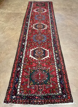 Vintage Red Persian Karajeh Runner