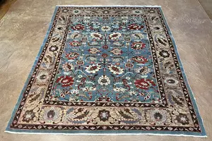 Vintage Blue Persian Tabriz 6