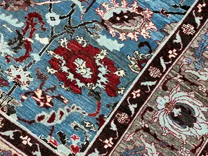 Vintage Blue Persian Tabriz 6