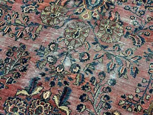 Antique Red Persian Saruk 10