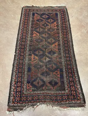 Antique Navy Persian Baluchi Remnant 4