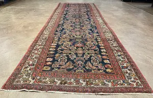 Antique Navy Persian Malayer Runner