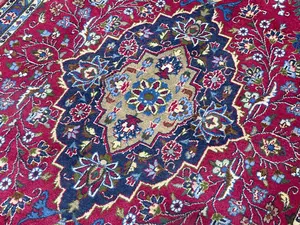 Vintage Red Persian Kashan Runner