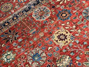 New Red Afghanistan Modern Tabriz 10