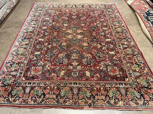 Vintage Red Persian Saruk 8