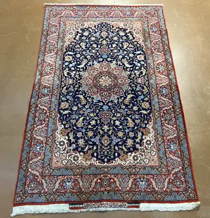 Antique Blue Persian Isfahan Serafian 3