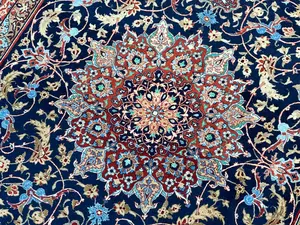 Antique Blue Persian Isfahan Serafian 3