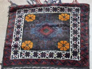 Vintage Rust Persian Baluch Bag Remnant Miscellaneous